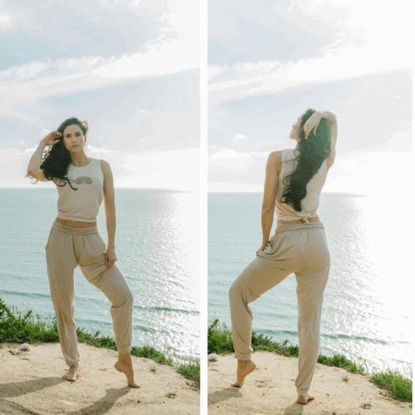 Bamboo Essential Pant ~ Sand- MEDIUM ONLY