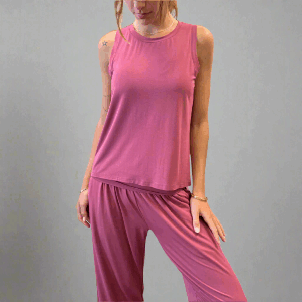 Bamboo Flow Tank ~ Rose